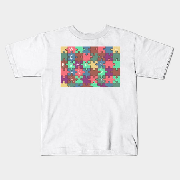 Autism Awareness Design Support Kids T-Shirt by Merchsides